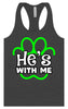 Neon Paws He's With Me Women's Racerback Tank