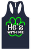 Neon Paws He's With Me Women's Racerback Tank