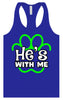 Neon Paws He's With Me Women's Racerback Tank