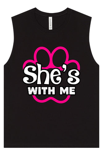 Neon Paws She's With Me Muscle Tank