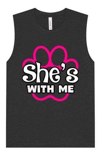 Neon Paws She's With Me Muscle Tank