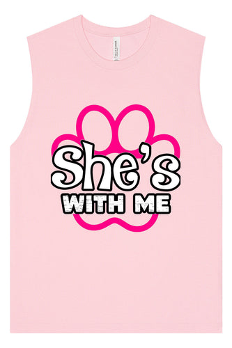 Neon Paws She's With Me Muscle Tank