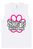 Neon Paws She's With Me Muscle Tank