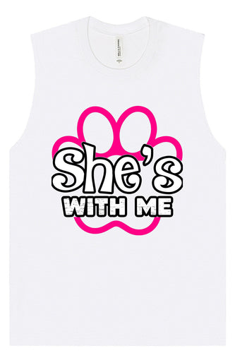 Neon Paws She's With Me Muscle Tank