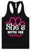 Neon Paws She's With Me Women's Racerback Tank