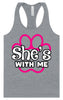 Neon Paws She's With Me Women's Racerback Tank