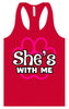 Neon Paws She's With Me Women's Racerback Tank