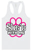 Neon Paws She's With Me Women's Racerback Tank