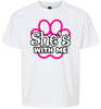 Neon Paws She's With Me Children's Gildan Soft Shirt