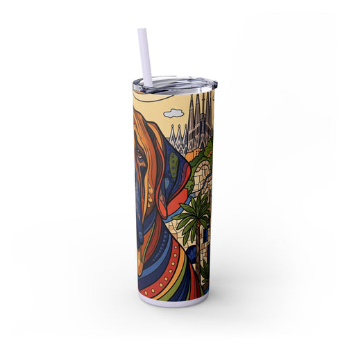 Skinny Tumbler with Straw – 20 oz Stainless Steel Cup