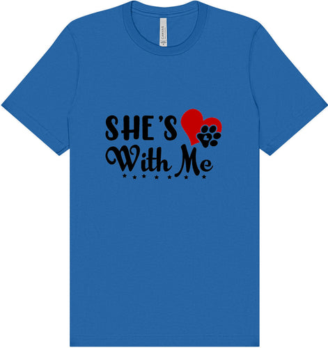 Cutesy She's With Me Adult Bella Canvas Shirt
