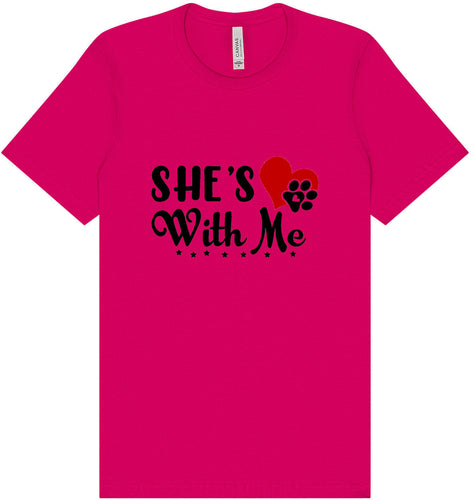 Cutesy She's With Me Adult Bella Canvas Shirt