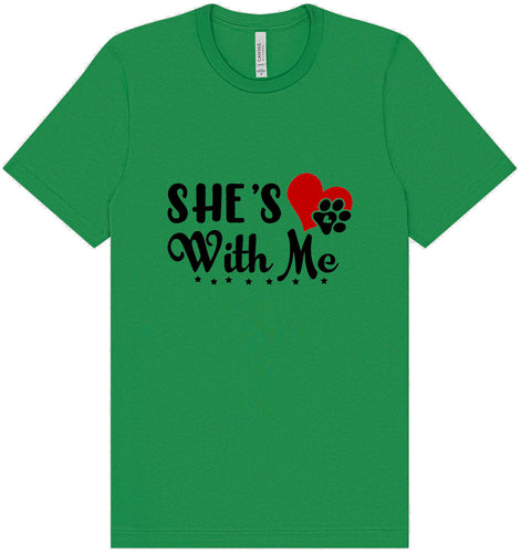Cutesy She's With Me Adult Bella Canvas Shirt