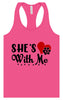 Cutesy She's With Me Women's Racerback Tank