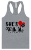 Cutesy She's With Me Women's Racerback Tank