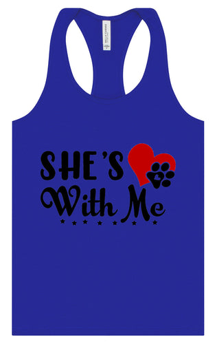 Cutesy She's With Me Women's Racerback Tank