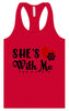Cutesy She's With Me Women's Racerback Tank