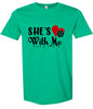 Cutesy She's With Me Adult Gildan Soft Shirt