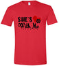 Cutesy She's With Me Adult Gildan Soft Shirt