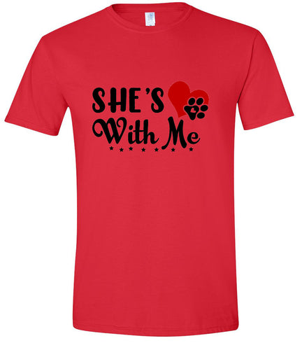 Cutesy She's With Me Adult Gildan Soft Shirt