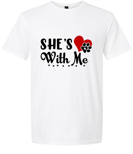 Cutesy She's With Me Adult Gildan Soft Shirt