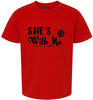 Cutesy She's With Me Children's Gildan Soft Shirt