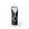 Skinny Tumbler with Straw – 20 oz Stainless Steel Cup