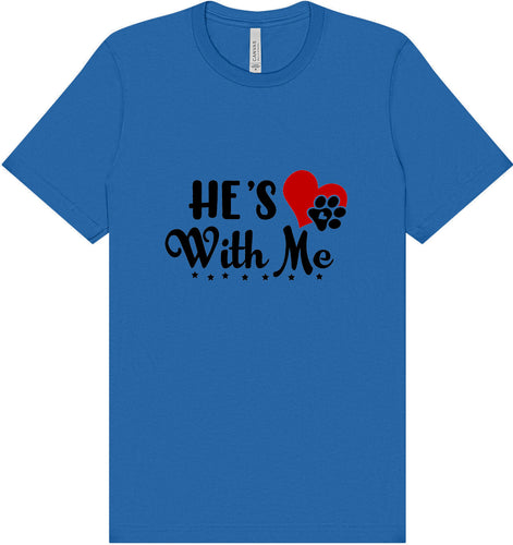 Cutesy He's With Me Adult Bella Canvas Shirt