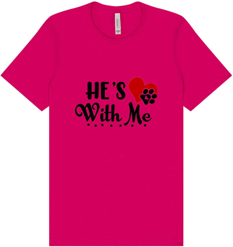 Cutesy He's With Me Adult Bella Canvas Shirt