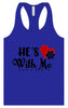 Cutesy He's With Me Women's Racerback Tank