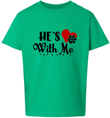 Cutesy He's With Me Children's Gildan Soft Shirt