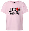 Cutesy He's With Me Children's Gildan Soft Shirt