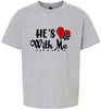 Cutesy He's With Me Children's Gildan Soft Shirt