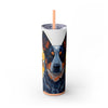 Skinny Tumbler with Straw – 20 oz Stainless Steel Cup