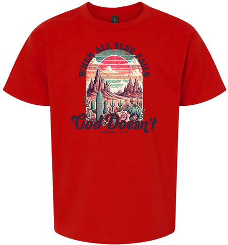 God Doesn't Fail Children's Gildan Soft Shirt