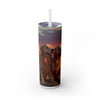 Skinny Tumbler with Straw – 20 oz Stainless Steel Cup