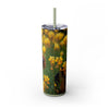 Skinny Tumbler with Straw – 20 oz Stainless Steel Cup
