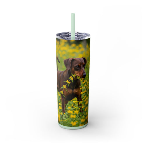 Skinny Tumbler with Straw – 20 oz Stainless Steel Cup