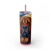 Skinny Tumbler with Straw – 20 oz Stainless Steel Cup