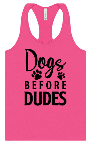 Dogs Before Dudes Women's Racerback Tank