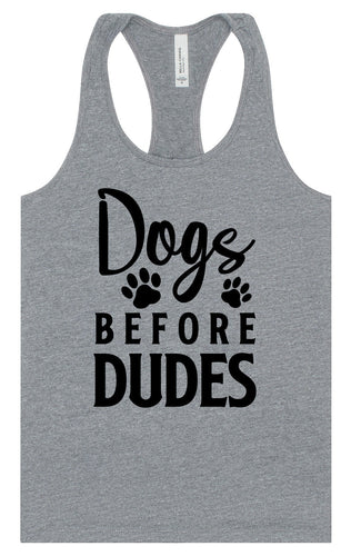 Dogs Before Dudes Women's Racerback Tank