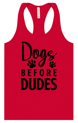 Dogs Before Dudes Women's Racerback Tank