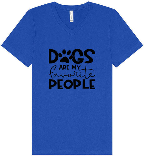 Dogs Are My Favorite People Unisex V-Neck Shirt