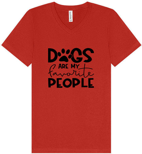 Dogs Are My Favorite People Unisex V-Neck Shirt
