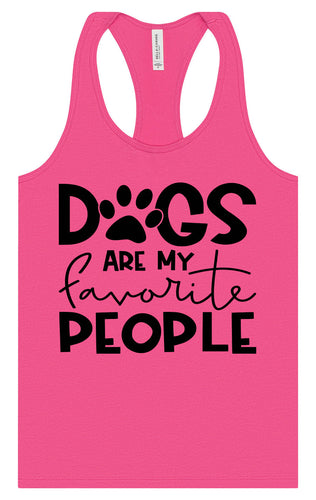 Dogs Are My Favorite People Women's Racerback Tank