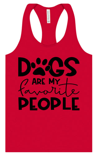 Dogs Are My Favorite People Women's Racerback Tank