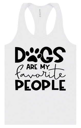 Dogs Are My Favorite People Women's Racerback Tank