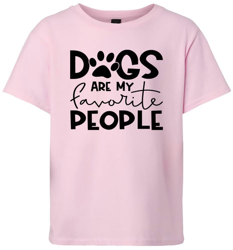 Dogs Are My Favorite People Children's Gildan Soft Shirt