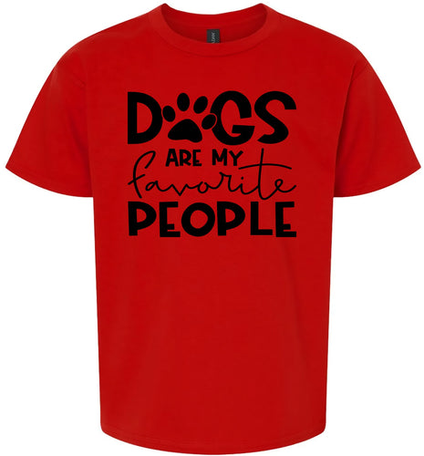 Dogs Are My Favorite People Children's Gildan Soft Shirt