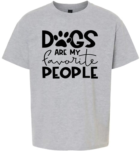 Dogs Are My Favorite People Children's Gildan Soft Shirt